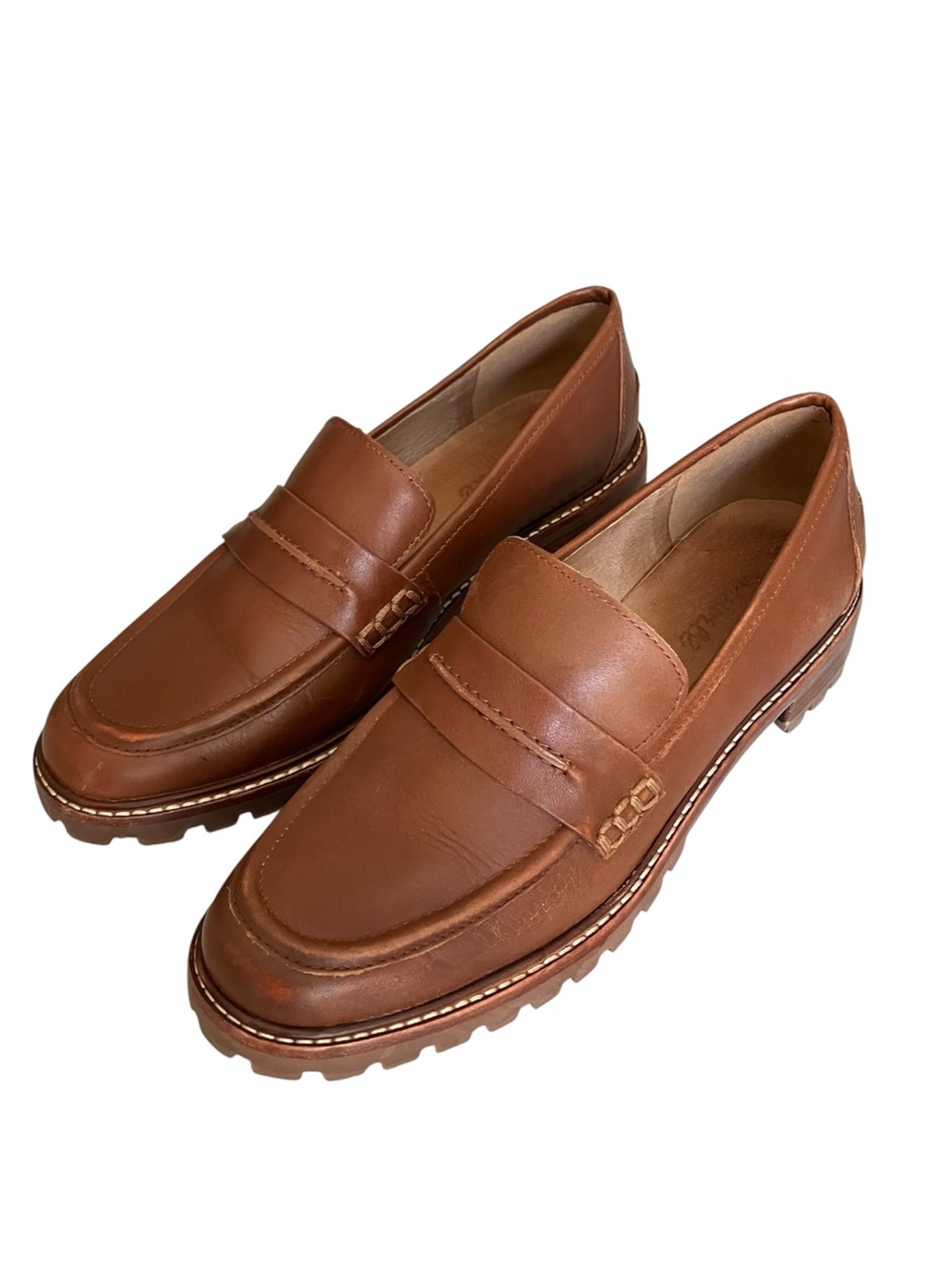 Madewell The Corinne Lugsole Loafer In Dried Maple Leather Women's Size 8